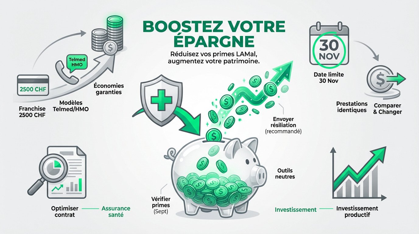 Optimisation de l'assurance maladie suisse pour augmenter son épargne